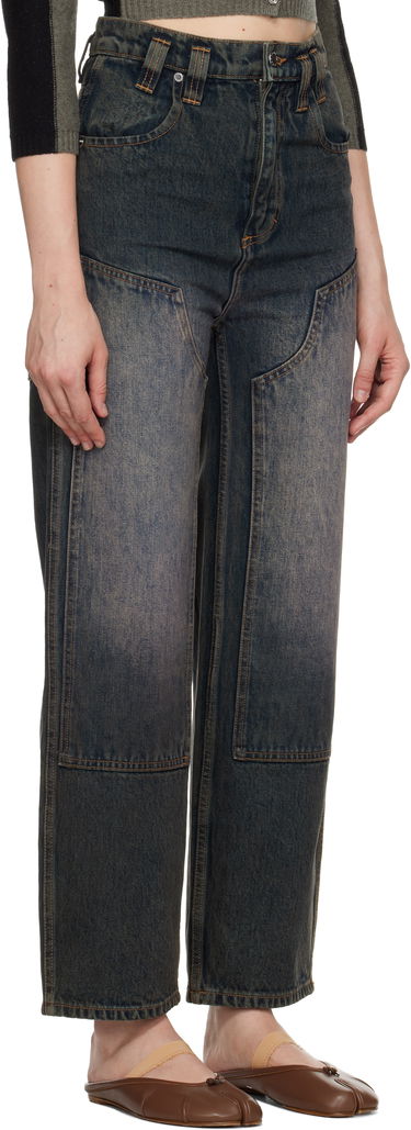 Jeans Eckhaus Latta Eckhaus Latta Double Knee Baggy Jeans Blå | 1229-EL-PF25-MR -, 1
