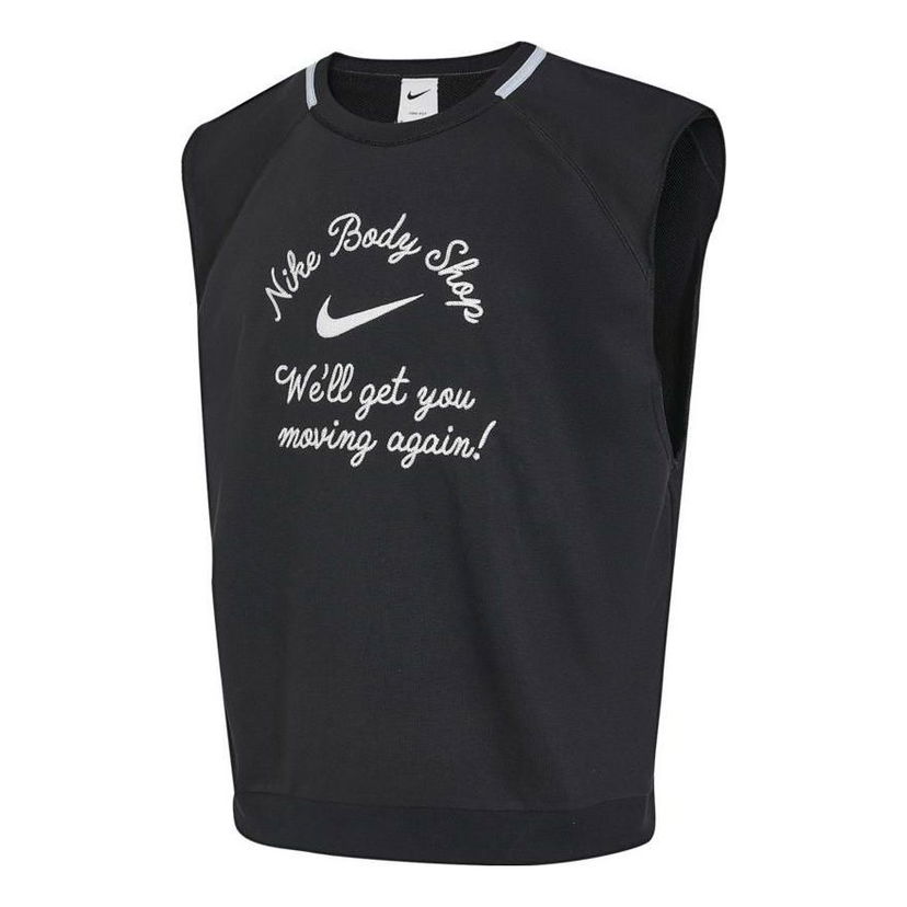 Linne Nike Sleeveless Fleece Fitness Top Svart | DX0883-010