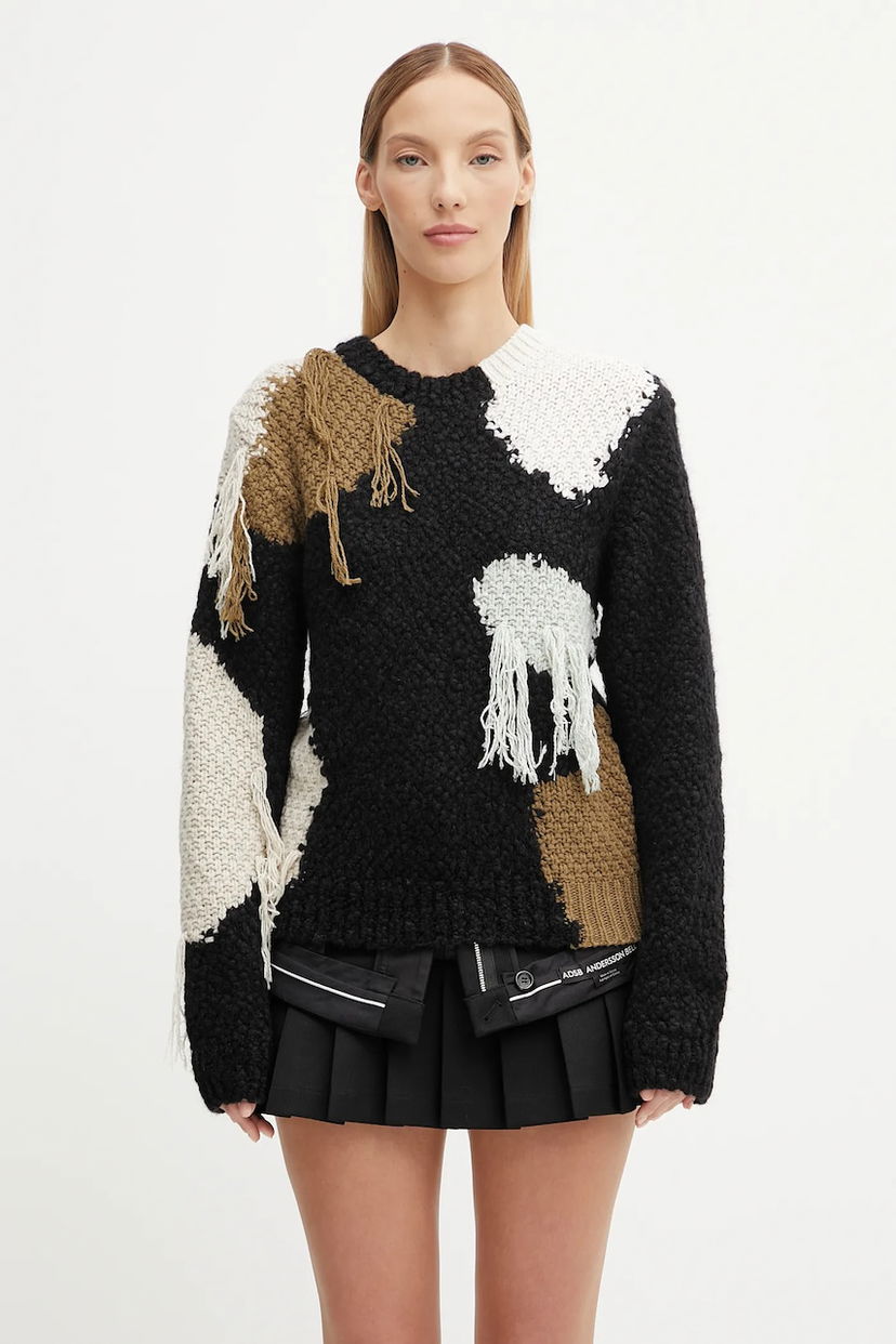 Sweater Andersson Bell Andersson Bell Sylvia Abstract Patchwork Wool Sweater Flerfärgad | atb1365w