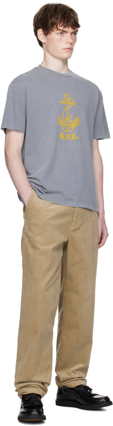 T-shirt A.P.C. A.P.C. Davy Anchor Graphic Tee Grå | COHBS-H26518, 3