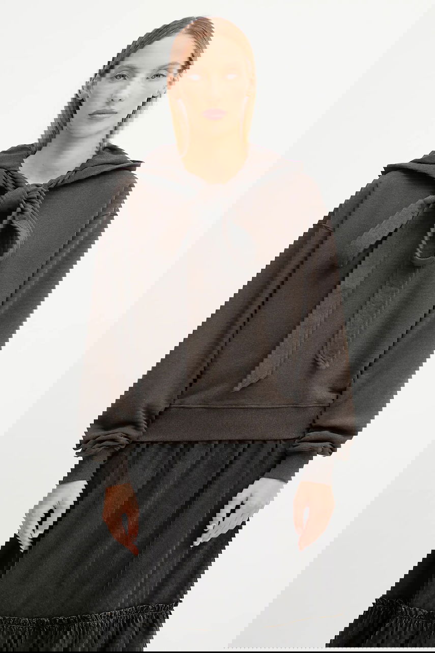 Sweatshirt JW Anderson JW Anderson Tied Bow Hoodie Brun | JW0244.PG1719, 0