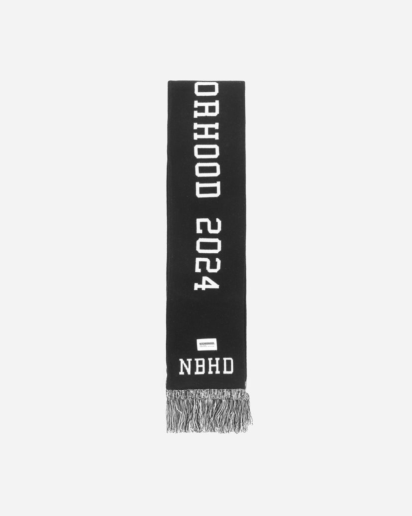 Halsduk Neighborhood Knitted Logo Scarf Svart | 24213NH-AC01 BK