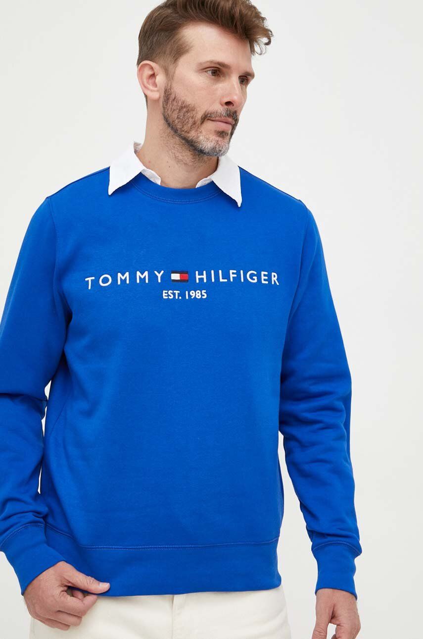 Sweatshirt Tommy Hilfiger Logo Sweatshirt Blå | MW0MW11596, 0