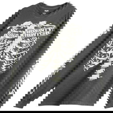 T-shirt Neighborhood Neighborhood x Bounty Hunter Skeleton Graphic Long Sleeve T-Shirt, Size Large Grå | 251PCBHN-LT01-BLK, 1