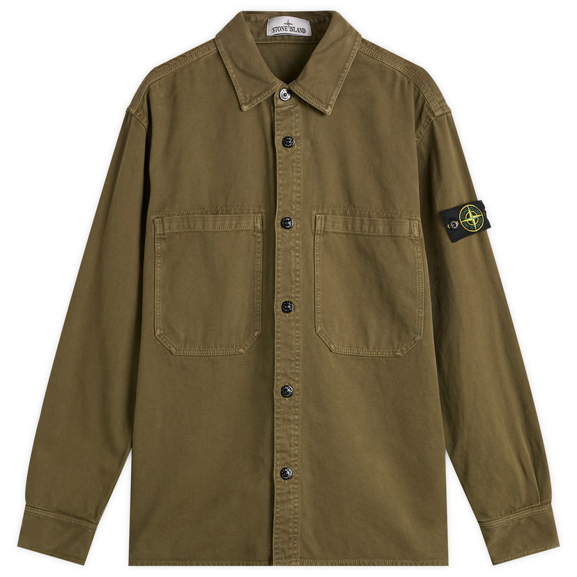 Jacka Stone Island Old Effect Garment Dyed Overshirt Grön | K2S151200025-V0154