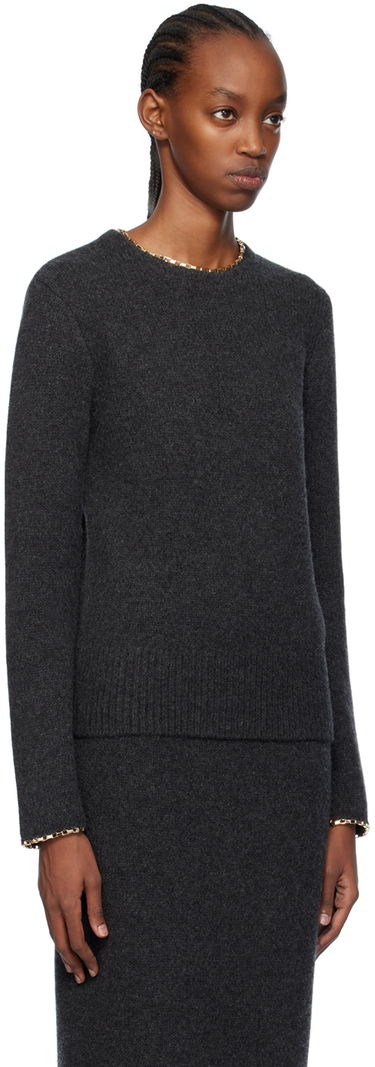 Sweater TOTEME TOTEME Chain-Edge Sweater Grå | 241-WRT1015-YA0004, 1