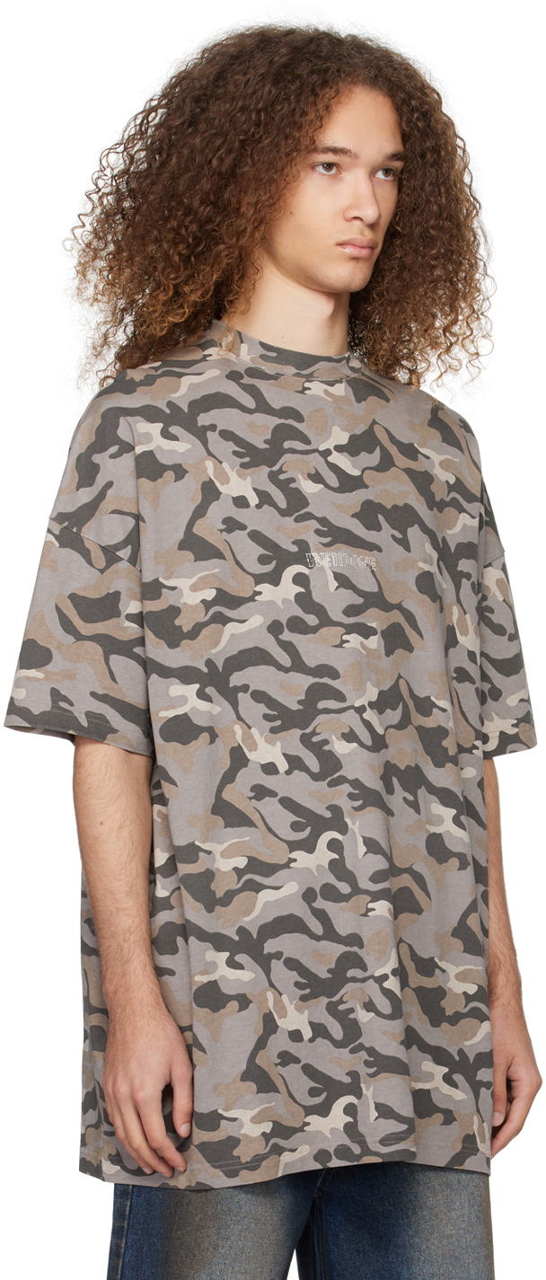 T-shirt We11done We11done Camo Oversized T-Shirt Grå | WD-TT0-24-793-U-GY, 1