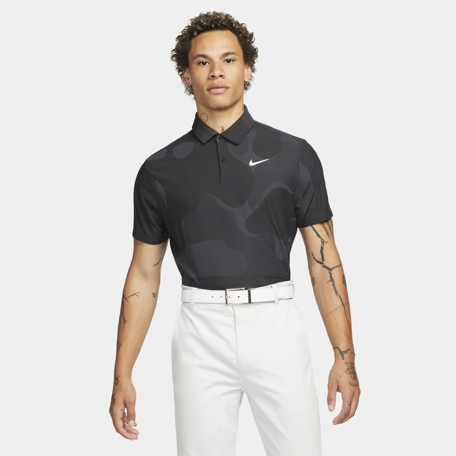 Polotröja Nike Dri-FIT ADV Tour Camo Golf Polo Shirt Svart | DR5312-010, 0