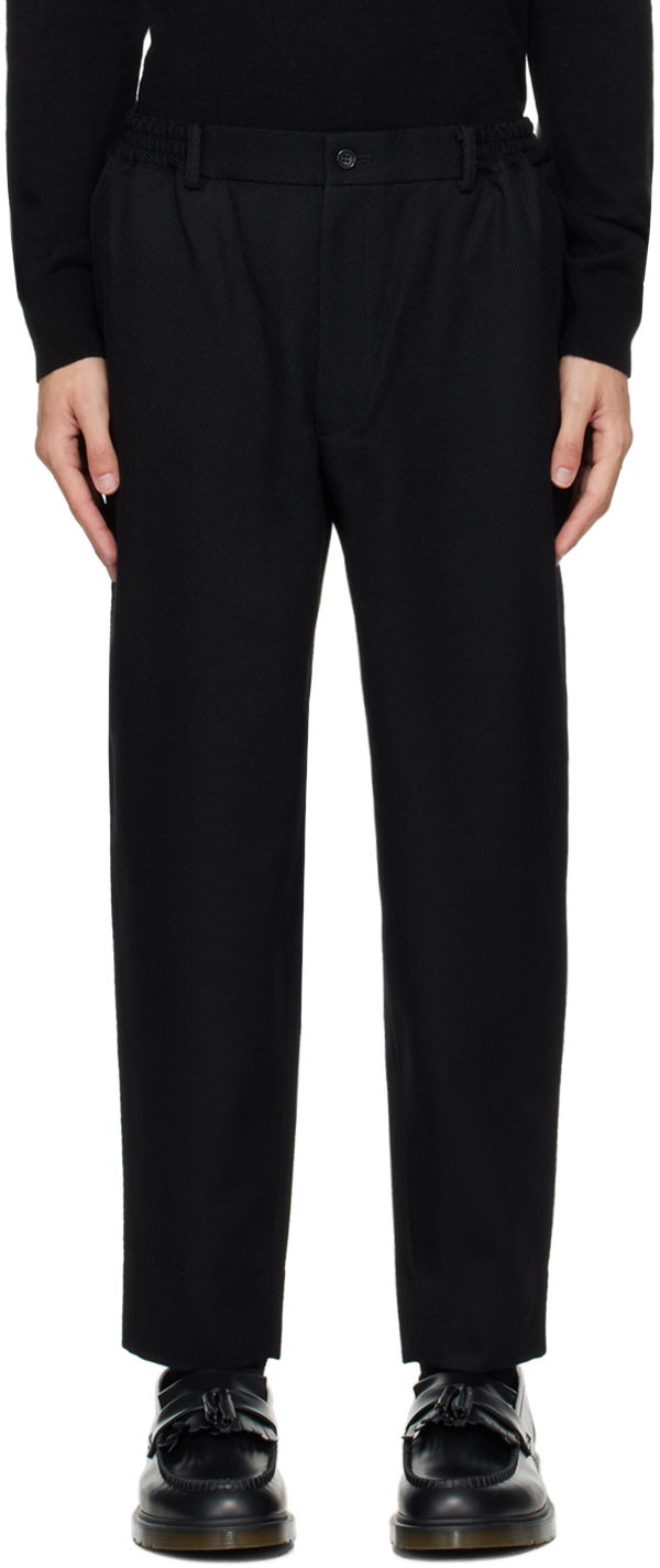 Byxor Comme des Garçons Homme Deux Wool Trousers Svart | DN-P031-051