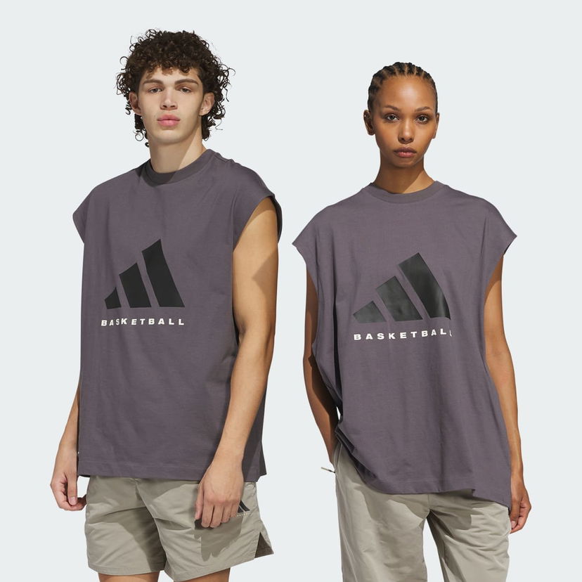 Linne adidas Performance Basketball Sleeveless T-Shirt Purpur | JC7836