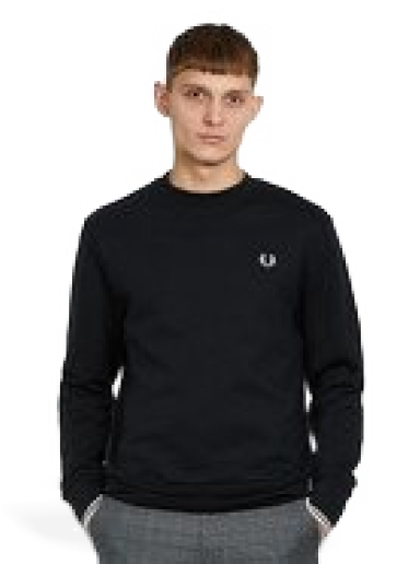 Sweatshirt Fred Perry Crew Neck Sweatshirt Svart | M7535-184