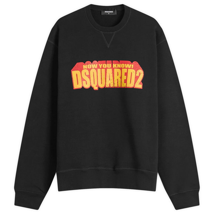 Sweater DSQUARED2 Men's Dsquared2 3D Logo Crew Sweat, Size Large Svart | S71GU0718-S25551-900