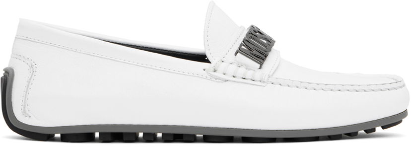 Kläder Moschino Moschino Driver Loafers Vit | MB10020G0IGE010B
