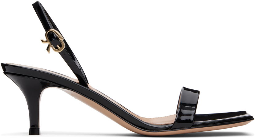 Tillbehör Gianvito Rossi Gianvito Rossi Ribbon Kitten Heel Sandals Svart | G32091-55RIC-VER