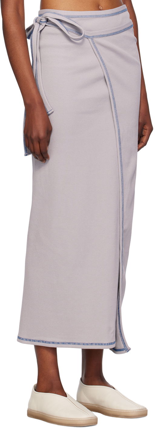Kjol Baserange Wrap Maxi Skirt Grå | SKGW-CH-WI24, 1