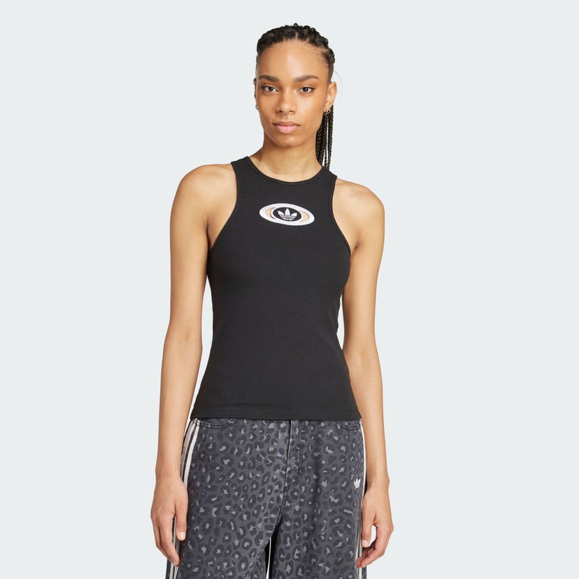 Linne adidas Originals Originals Ribbed Tank Top Svart | KA2688