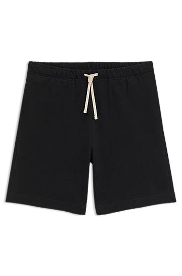 Shorts BOSS BECKHAM x BOSS Oversized-Fit Cotton Terry Shorts Svart | 50549262