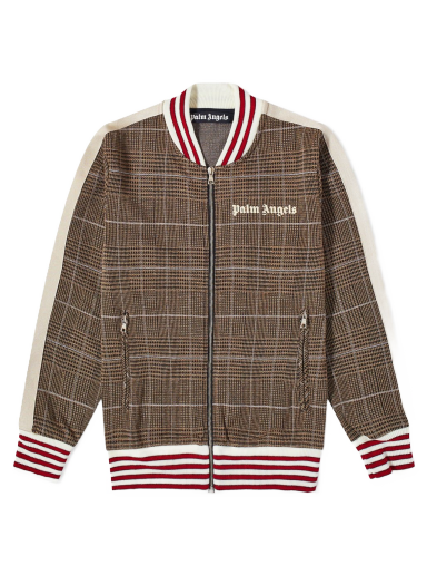 Bomberjacka Palm Angels Checked Track Bomber Jacket Brun | PMBD035F22FAB0016003