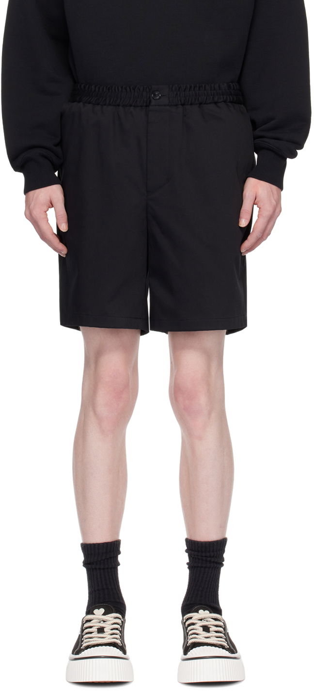 Shorts AMI Paris Elasticized Waist Shorts Svart | HSO303.CO0009