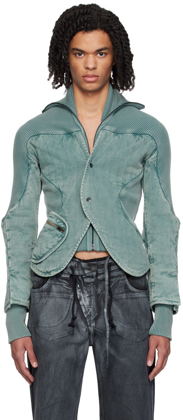 Jacka Ottolinger Ottolinger Silhouette Denim Jacket Grön | 2100301