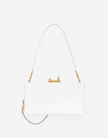 Axelväska Dolce & Gabbana Dolce & Gabbana Eva Shoulder Bag with Gold Chain Vit | BB7703A3G1980002, 3