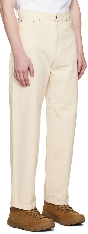 Jeans Carhartt WIP Off-White Derby Relaxed Fit Workwear Pants Beige | I032110, 1