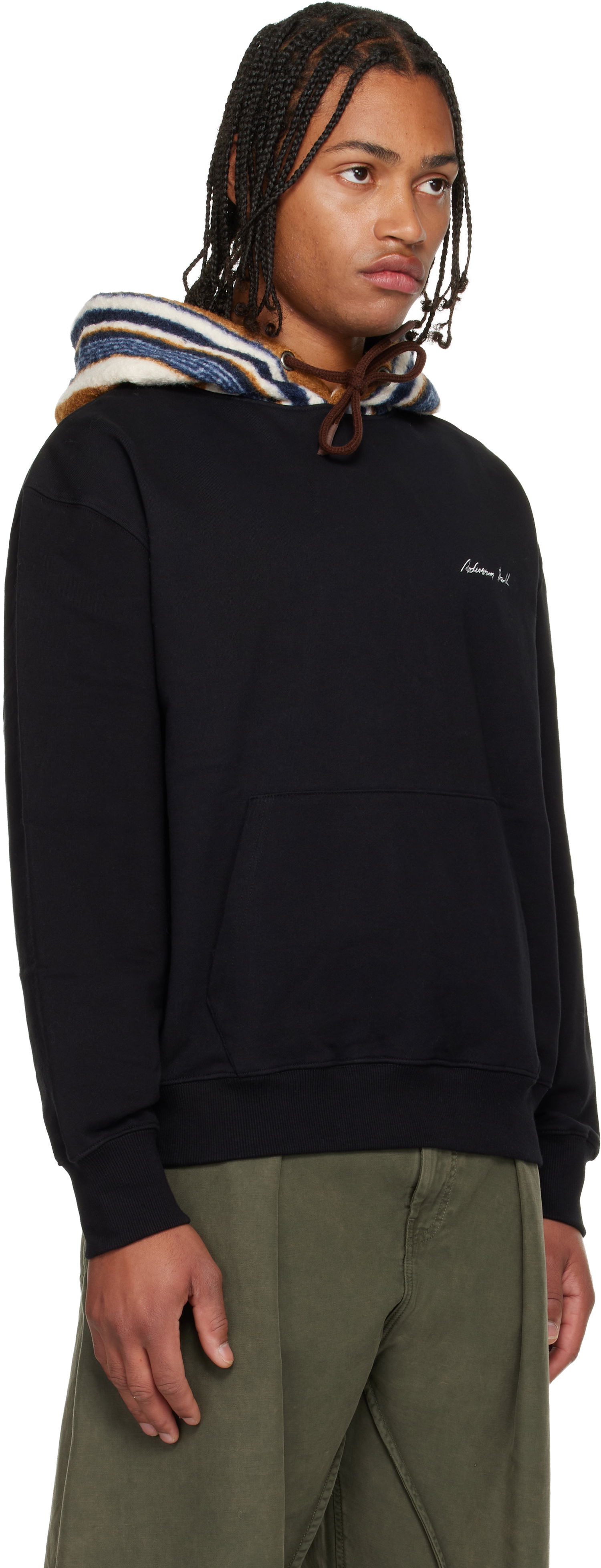 Sweatshirt Andersson Bell Logo Embroidery Hoodie Svart | atb1379u, 1