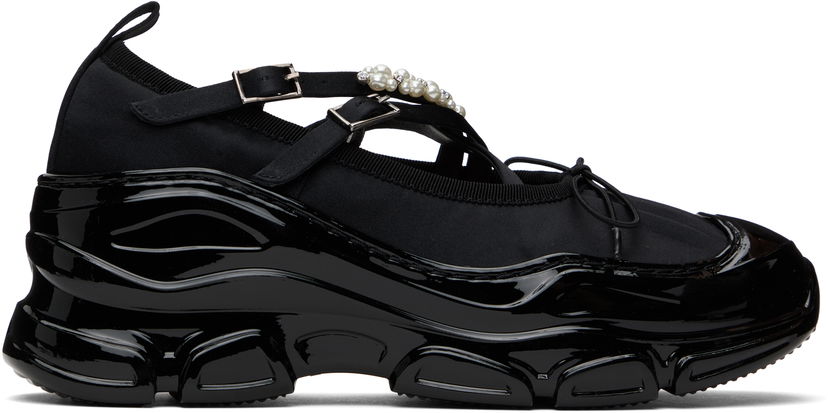 Klä Simone Rocha Simone Rocha Beaded Tracker Ballerinas Svart | HT19B 0755