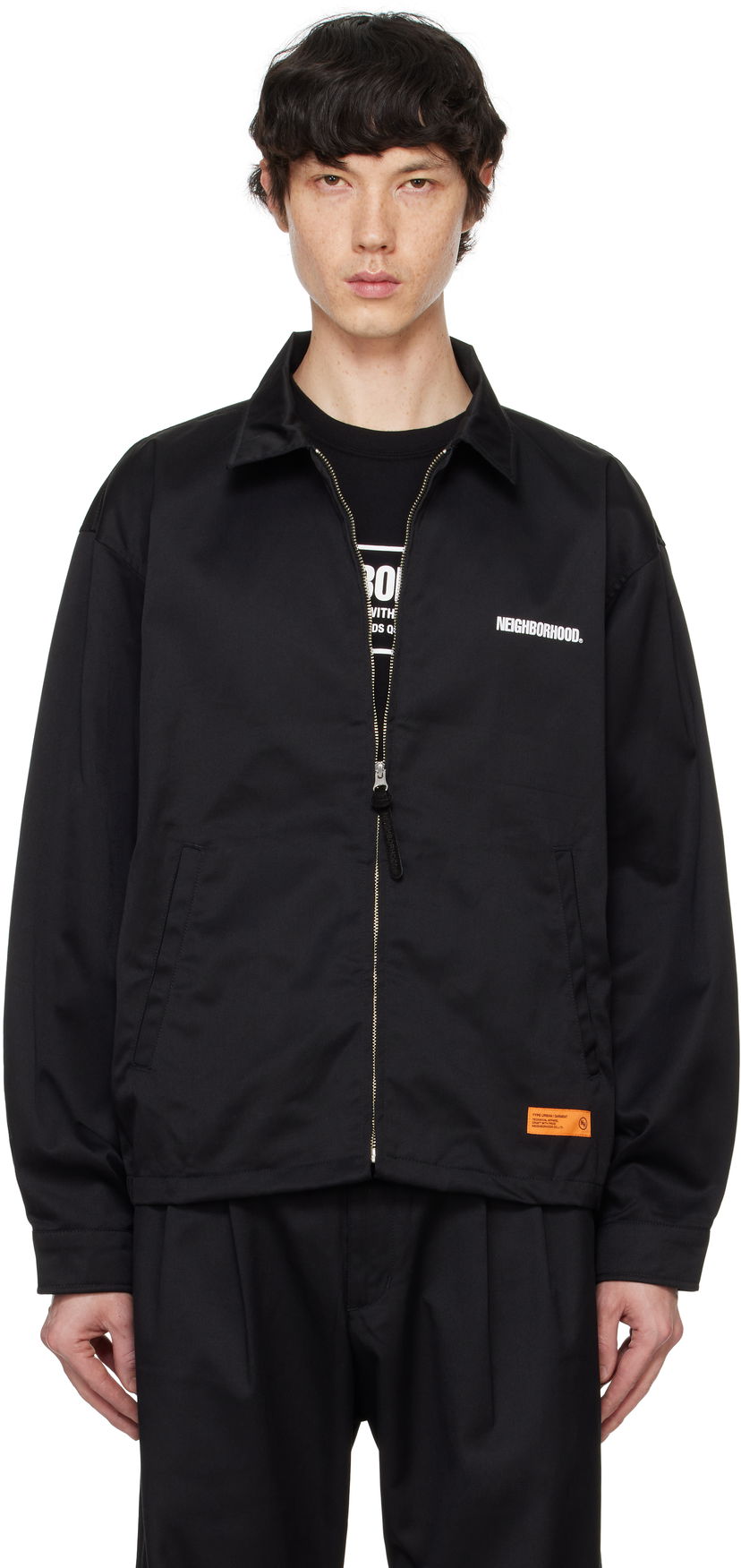 Bomberjacka Neighborhood Work Zip Jacket Svart | 242TSNH-JKM03