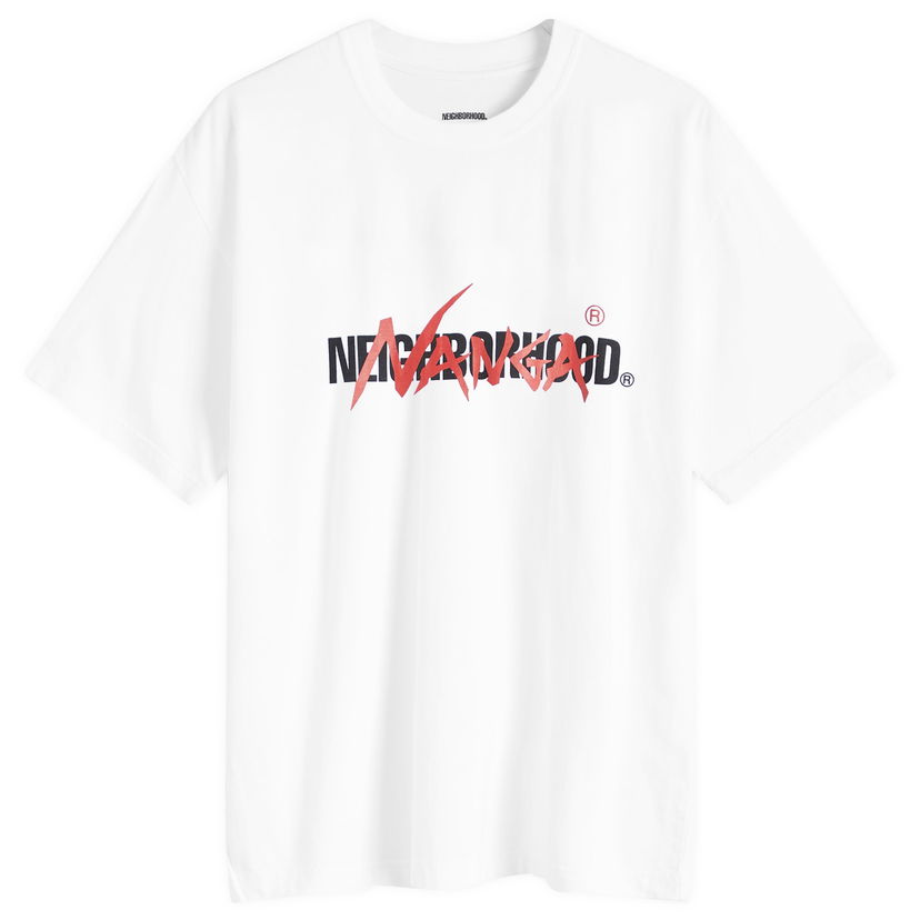 T-shirt Neighborhood Nanga Collaboration Graphic T-Shirt, Size Large Vit | 242PCNNN-ST01-WHT