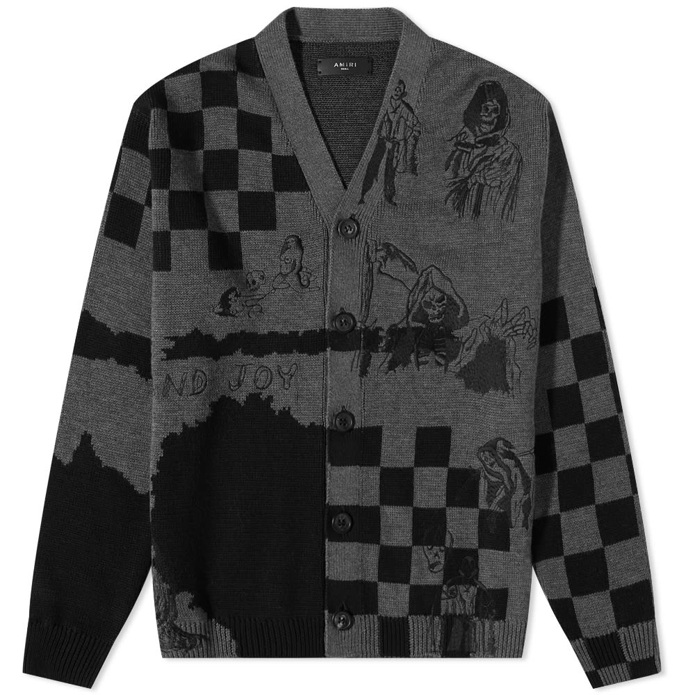 Sweater AMIRI Wes Lang Sketch Cardigan Grå | AW22MKC011-GRY, 0