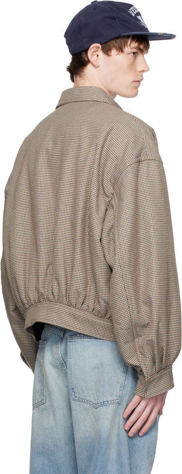 Bomberjacka We11done We11done Checkered Bomber Jacket Brun | WD-JK2-25-013-M-BG, 2