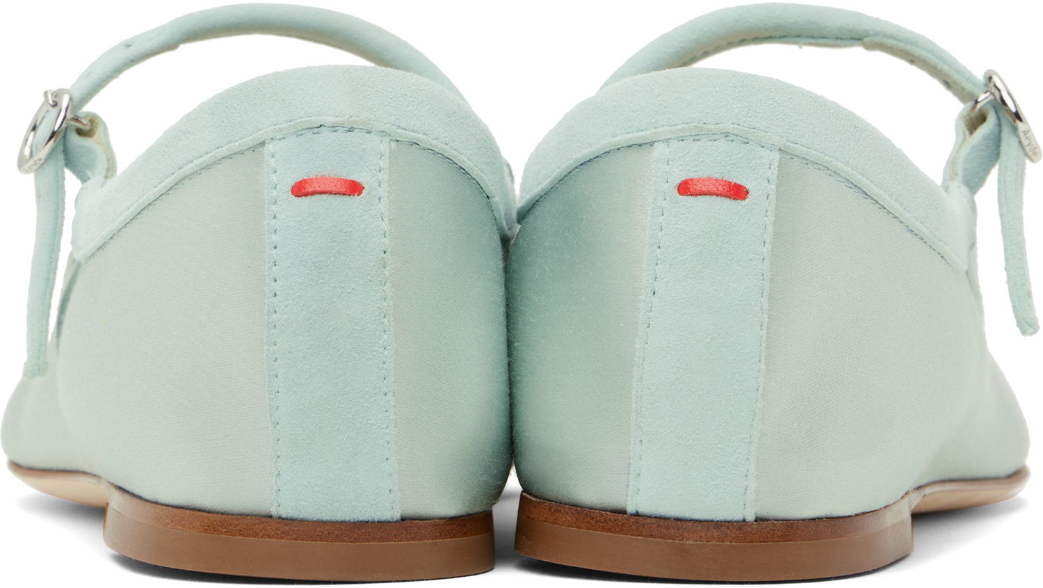 Kläder Aeyde Aeyde Uma Satin Toe-Cap Ballerina Flats Turkos | A11-FL-RKLS08FL169-SS25-1017-067, 1