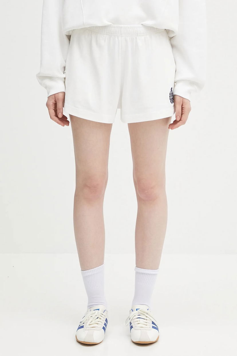 Shorts Sporty & Rich Sporty & Rich H&W Crest Embroidered Disco High Waist Shorts Vit | SH037620241WH01
