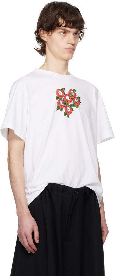 T-shirt Simone Rocha Simone Rocha Cluster Rose Logo Print T-Shirt Svart | 5195P36P37-M 0569, 4