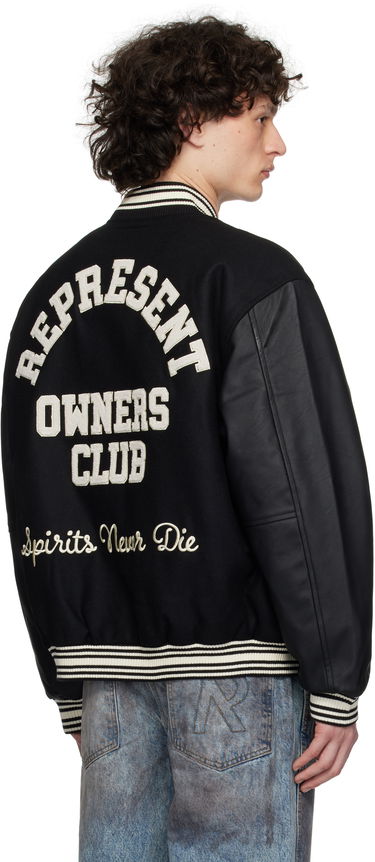 Bomberjacka Represent Clo Represent 'Owners Club' Varsity Bomber Jacket Svart | MLM100231, 2