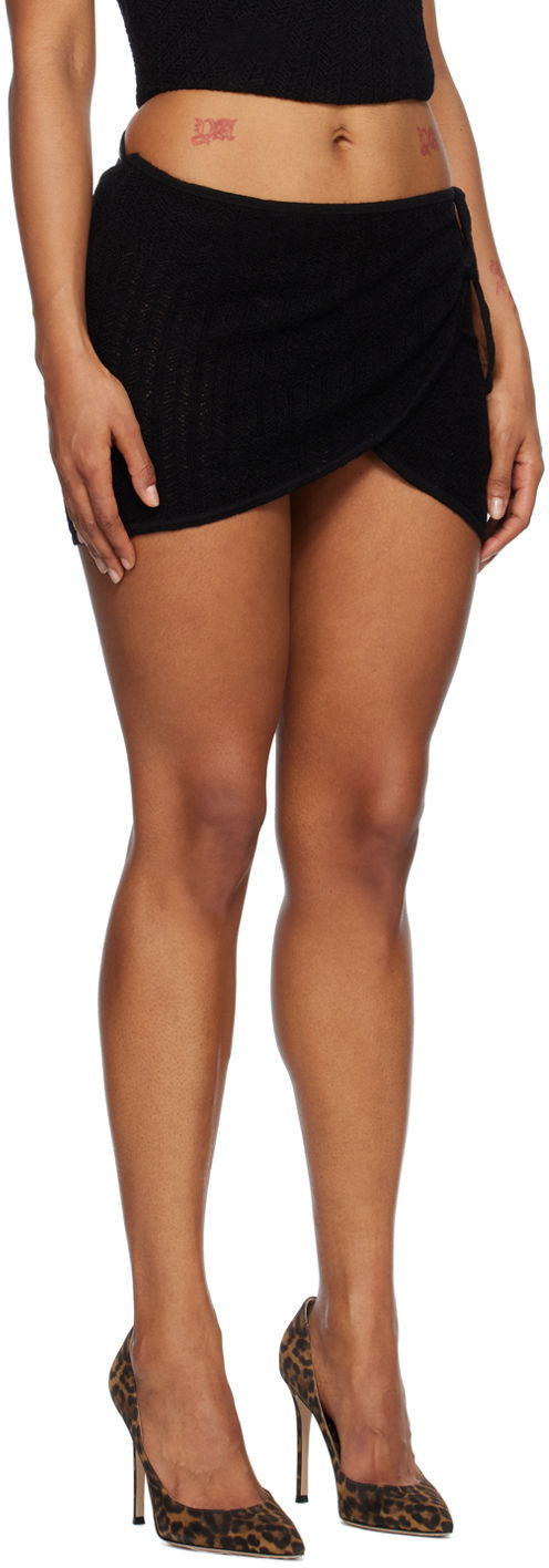 Kjol Miaou Miaou Cleo Wrap Miniskirt Svart | 4026CRWBLK, 1