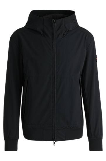 Vindjacka BOSS Regular-Fit Four-Way Stretch Softshell Jacket Svart | 50535195