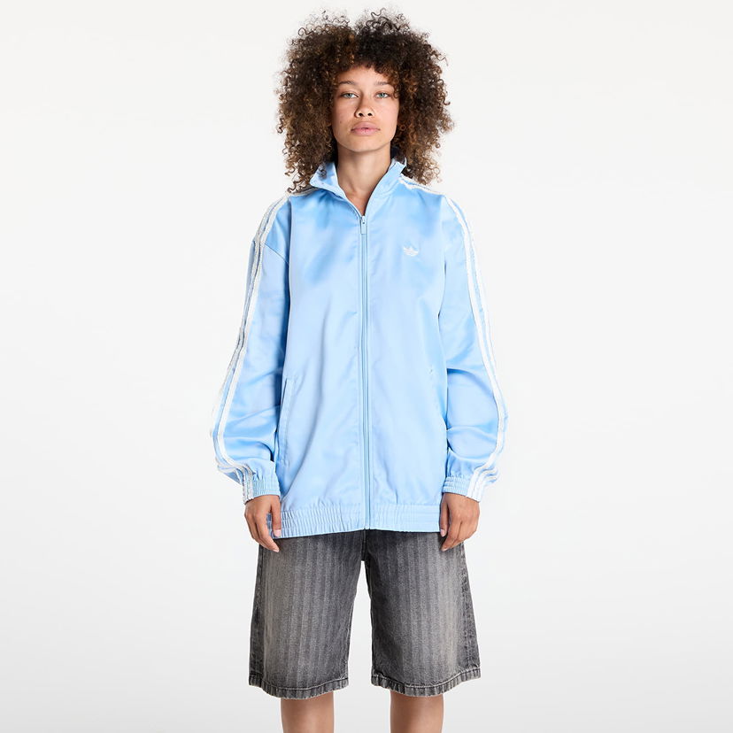 Jacka adidas Originals adidas Originals Satin Firebird Ruffle Track Jacket Blå | KC8811