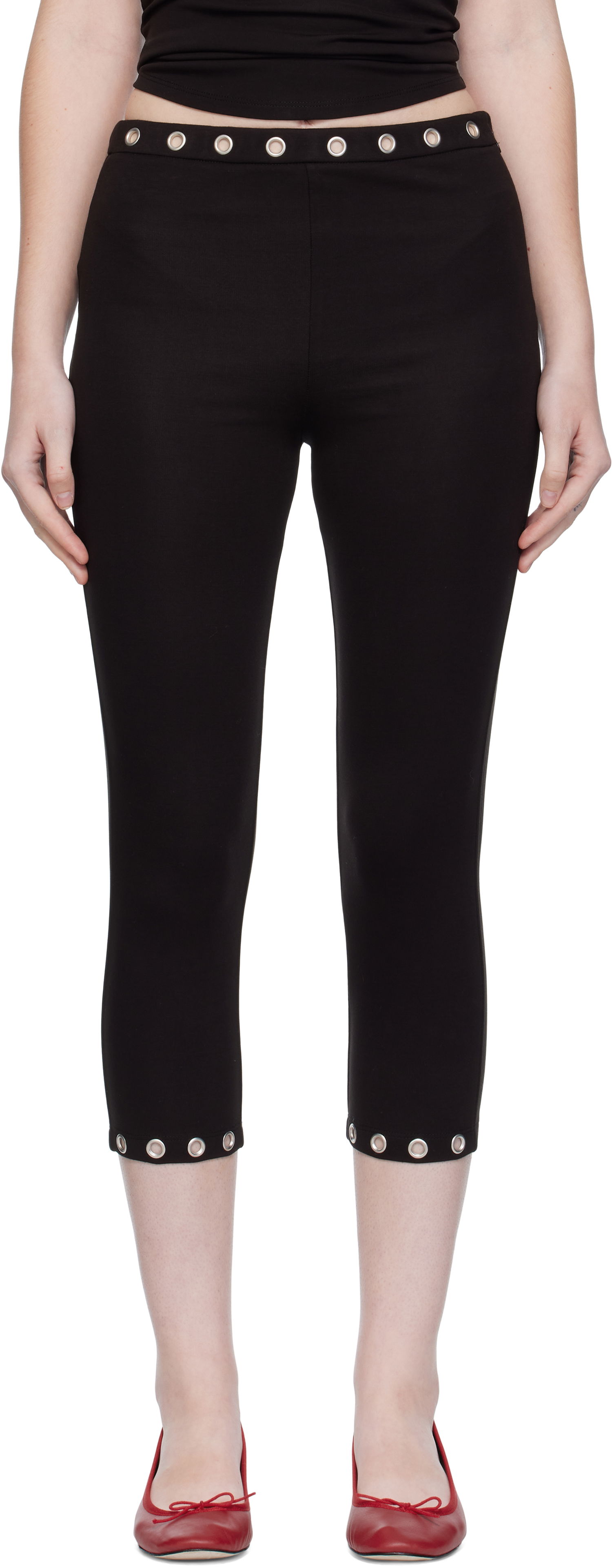 Damasker Miaou Miaou Carla Capri Leggings Svart | 1065HJBBLK, 0