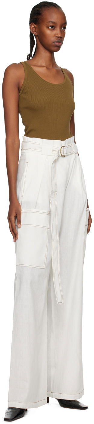 Linne Max Mara Show Ribbed Tank Top Grön | 2313610232600 MM12117, 4