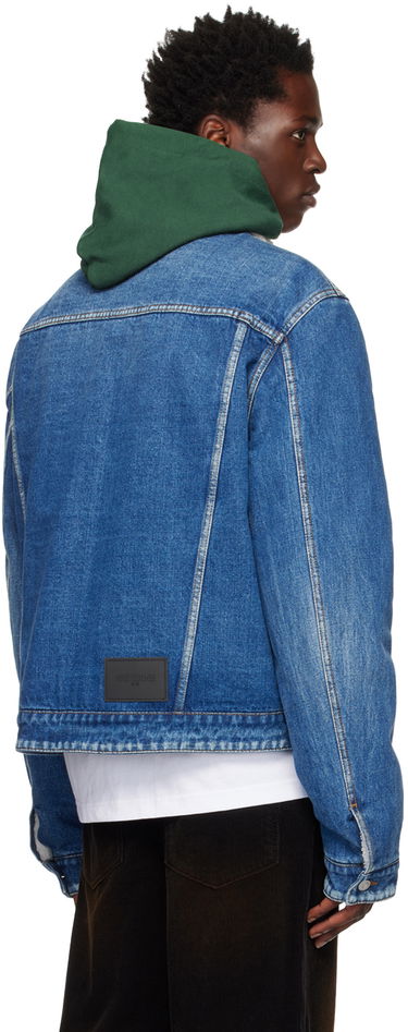 Jacka We11done We11done Regular-Fit Sherpa Denim Jacket Blå | WD-DJ3-22-362-U-BL, 2