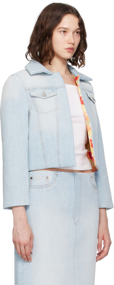 Jacka Acne Studios Acne Studios Padded Cropped Denim Jacket Blå | A90642-, 1