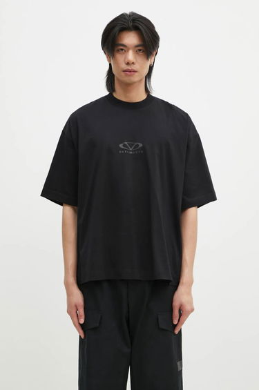 T-shirt VETEMENTS Oval Logo Cropped Boxy T-Shirt Svart | UA66TR600BB, 0