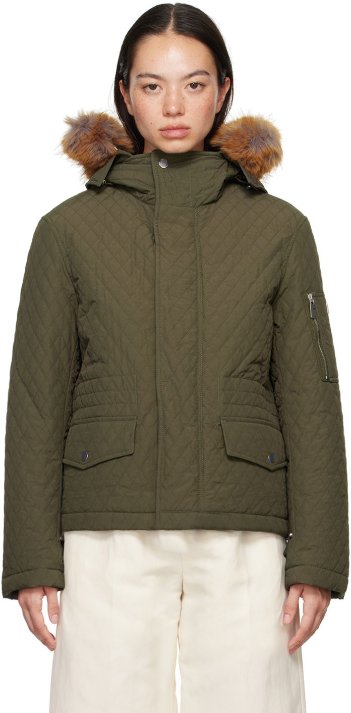 Jacka Burberry Quilted Jacket Grön | 8091555
