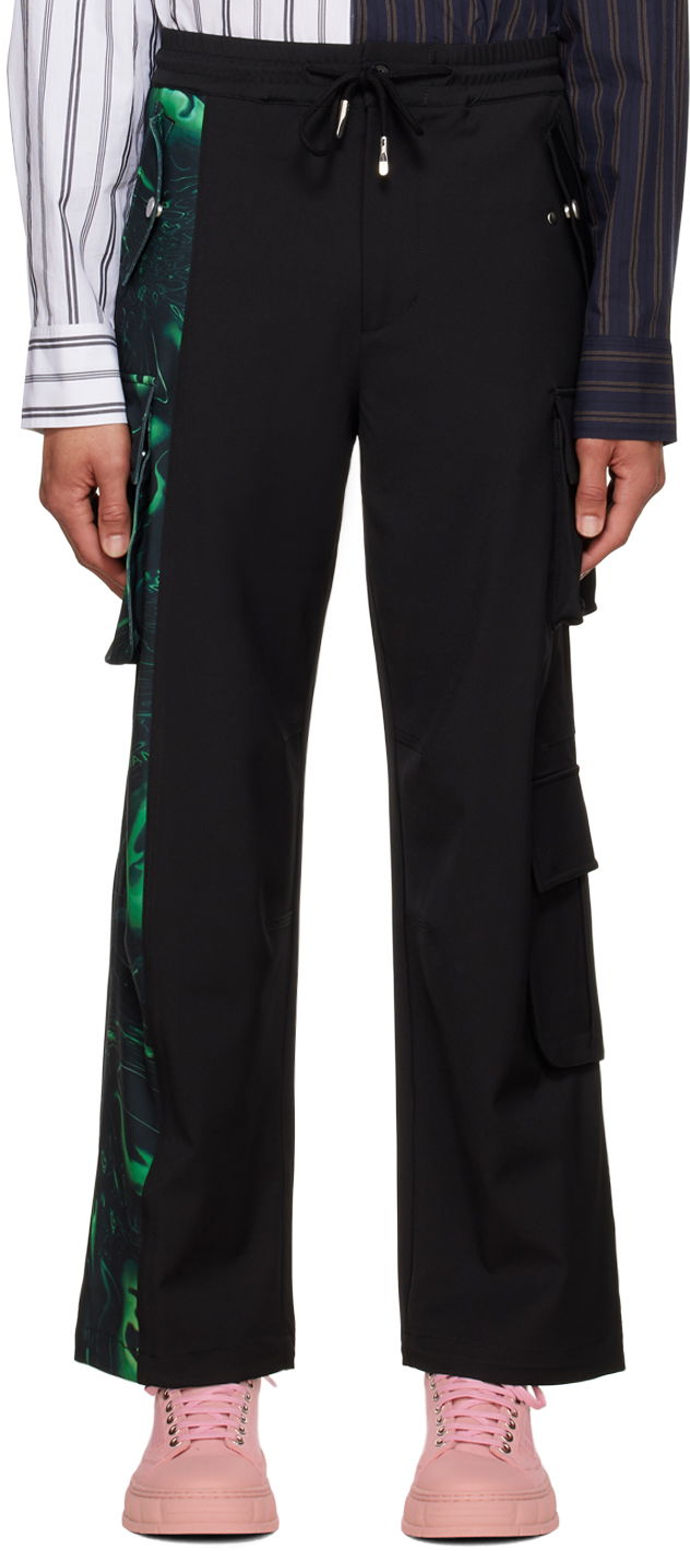 Cargo byxor Feng Chen Wang Feng Chen Wang Lacquerware Cargo Pants Svart | FMF14TR05