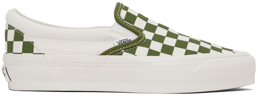 Sneakers och skor Vans Vans Classic Slip-On Checkerboard Grön | VN000CSECIB
