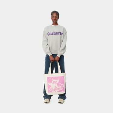 Tygpåse Carhartt WIP Canvas Graphic Tote "Buddy Print/Natural" Vit | I031597_1XI_XX, 0