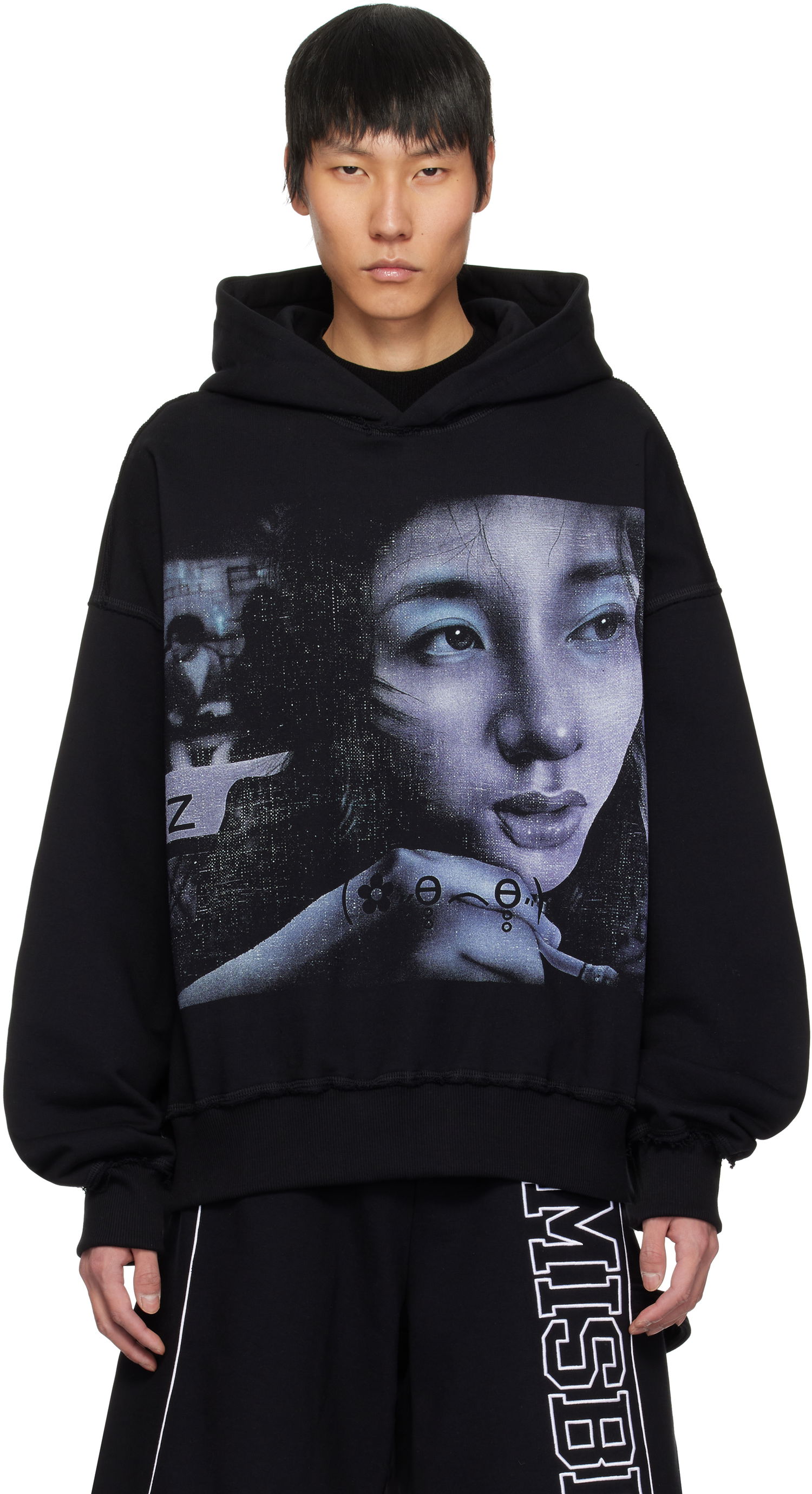 Sweatshirt MISBHV Maciej Kość Edition Exposed Seam Hoodie Svart | 250M209, 0