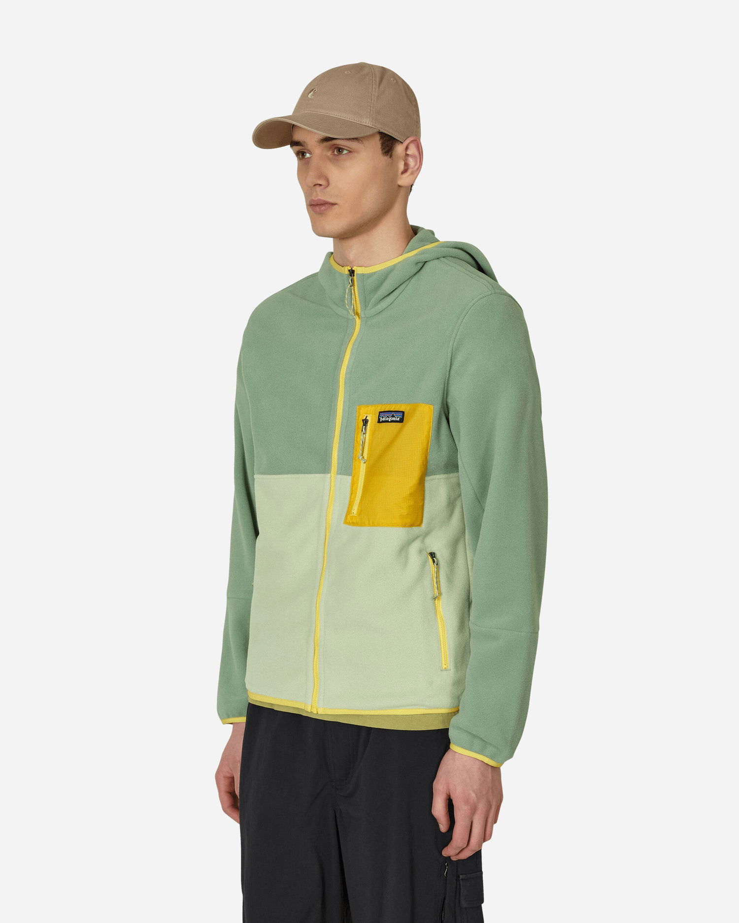 Sweatshirt Patagonia Microdini Hoodie Grön | 26210 SLVG, 1